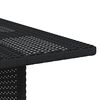 vidaXL Dining Table Black PE rattan, Powder-Coated Steel Medium Durable