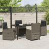 vidaXL Garden Dining Set 5 pcs Grey Poly Rattan