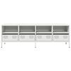 vidaXL TV Cabinet White Cold-rolled steel 53.1 x 15.4 x 17.1 in