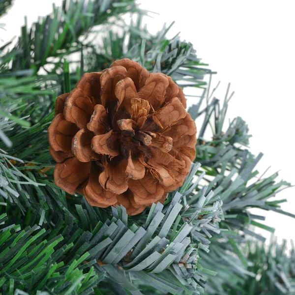 vidaXL Artificial Pre-lit Christmas Tree with Ball Set&Pinecones 70.9"