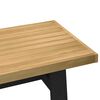 vidaXL Coffee Table Natural and Black Solid Pine Wood Medium Durable