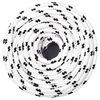 vidaXL Braided Boat Rope White 0.31 "x328.1 ' Polyester