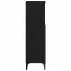 vidaXL Bathroom Cabinet with Shelf Black Oak 11.81 x 11.81 x 39.37 in