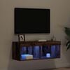 vidaXL TV Cabinet Set Wall-mounted Old wood 31.50 x 11.81 x 11.81 in