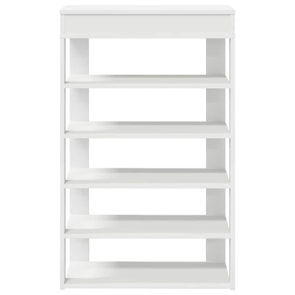 vidaXL Shoe Rack White Engineered wood Good for small spaces Shoe Rack