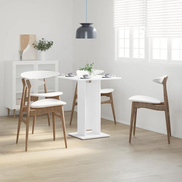vidaXL Bistro Table White Engineered wood Small Bistro Table Square