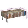 vidaXL Coffee Table Multicolor Solid reclaimed wood and iron Medium