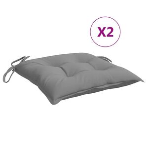 vidaXL Chair Cushion Set of 2 Grey