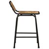 vidaXL Bar Stool Set of 4 Brown and black Solid rough mango wood, iron