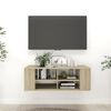 vidaXL Wall-Mounted TV Stand Sonoma Oak 40.2"x13.8"x13.8" Engineered Wood