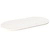 vidaXL Table Top White Solid Pine Wood Medium Durable Table Top Oval