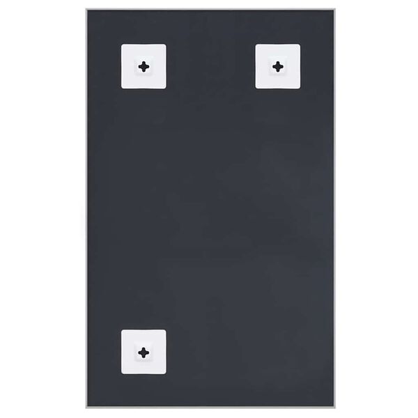 vidaXL Bedroom Mirror Silver Glass, PVC 27.6 x 19.7 in Minimalistic