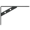 vidaXL Shelf Bracket Black Stainless steel with black finish