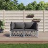 vidaXL Garden Lounge Set White, Dark Grey