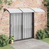 vidaXL Door Canopy Black PC Large Durable Door Canopy Rectangular