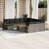 vidaXL Garden Sofa Set Grey and Dark Grey
