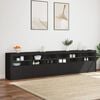 vidaXL Sideboard Black Engineered wood, Glass Large Sideboard