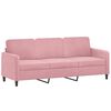 vidaXL 3-Seater Sofa with Footstool Pink 70.9" Velvet