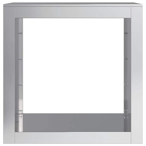 vidaXL Firewood Rack 23.6x15.7x23.6" Galvanised Steel