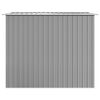 vidaXL Garden Shed Grey Galvanized Steel Large Garden Shed Rectangular