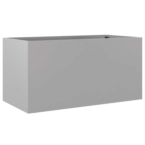 vidaXL Planter Silver Galvanized Steel Medium Durable Planter
