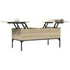 vidaXL Coffee Table Sonoma oak Engineered wood, metal