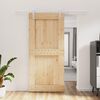 vidaXL Sliding Door with Hardware Set 37.4x82.7" Solid Wood Pine