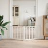 vidaXL Dog Gate Set of 2 White Solid fir wood 63 in by 23.6 in