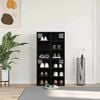 vidaXL Shoe Cabinet 2 pcs Black Oak 20.47 x 11.81 x 19.88 in