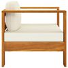 vidaXL Garden Lounge Set Cream White Solid Acacia wood, Polyester Medium