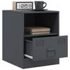 vidaXL Bedside Cabinet Anthracite Cold-rolled steel Medium