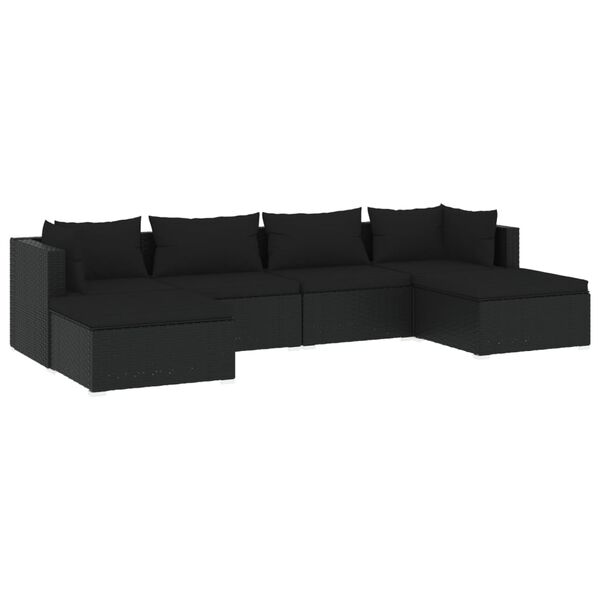 vidaXL Garden Lounge Set Black