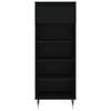 vidaXL Shoe Cabinet Black Engineered wood Medium Shoe Cabinet