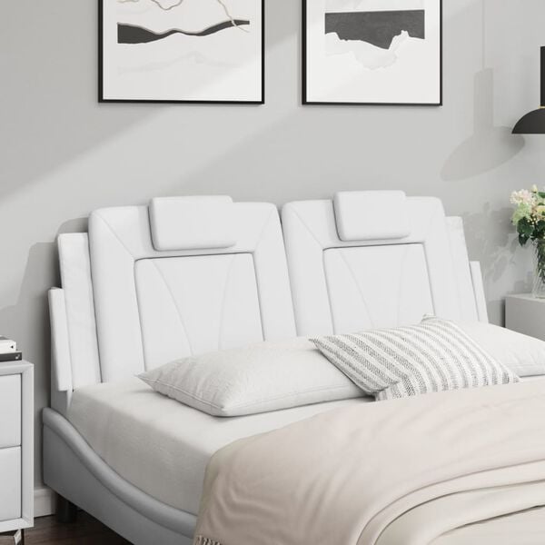 vidaXL Headboard Cushion White
