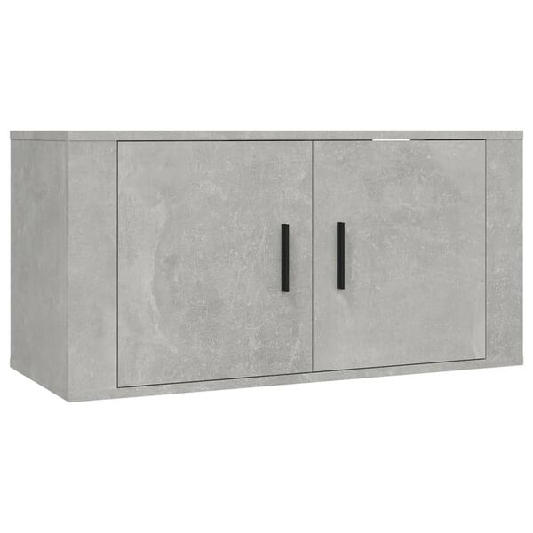 vidaXL TV Cabinet Set Set of 4 Concrete grey Engineered wood
