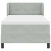 vidaXL Box Spring Bed with Mattress Dark Gray 31.5x78.7 in Velvet