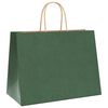 vidaXL Paper Bags 50 pcs with Handles Green 32x17x25 cm