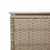 vidaXL Sun Lounger Beige PE rattan, powder-coated steel, polyester, foam
