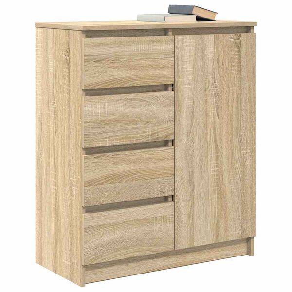 vidaXL Sideboard Sonoma Oak Engineered Wood Medium Sideboard