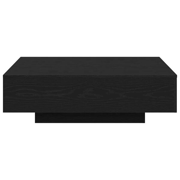 vidaXL Coffee Table Black Oak 39.37 x 39.37 x 12.20 in