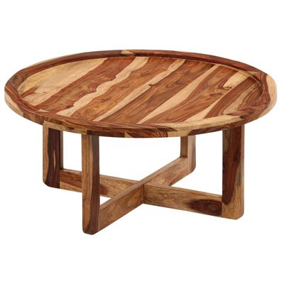 vidaXL Coffee Table 31.5"x13.8" Solid Sheesham Wood