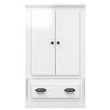 vidaXL Highboard High gloss white Engineered wood Medium Highboard