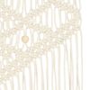 vidaXL Macrame Wall Hanger White Cotton Medium Decorative Inlays