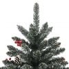 vidaXL Christmas Tree Green and white PVC, steel 70.9 in