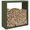 vidaXL Firewood Rack Green 39.4x15.7x39.4" Steel
