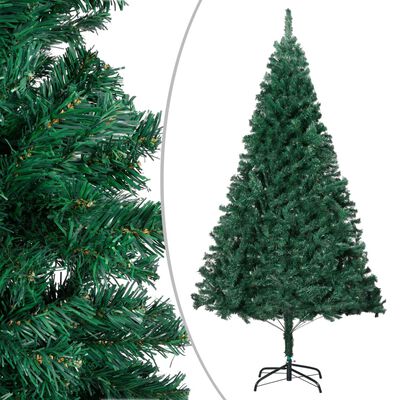 vidaXL Artificial Pre-lit Christmas Tree with Thick Branches Green 94.5"