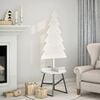 vidaXL Wooden Christmas Tree White Solid pine wood Medium