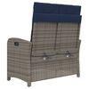 vidaXL Reclining Garden Bench Grey and Navy Blue