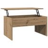 vidaXL Coffee Table Artisan oak Engineered wood Medium
