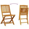vidaXL Garden Dining Set Natural wood Solid acacia wood Large Foldable